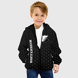 Куртка с капюшоном детская Hoffenheim sport на темном фоне вертикально, цвет: 3D-черный — фото 2