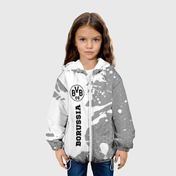 Куртка с капюшоном детская Borussia sport на светлом фоне по-вертикали, цвет: 3D-белый — фото 2