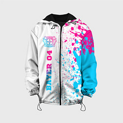 Детская куртка Bayer 04 neon gradient style по-вертикали