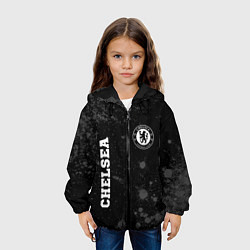 Куртка с капюшоном детская Chelsea sport на темном фоне вертикально, цвет: 3D-черный — фото 2