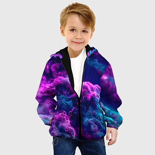 Детская куртка Огонь инферно - inferno oroginal / 3D-Черный – фото 4