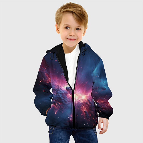 Детская куртка Взрыв в космосе / 3D-Черный – фото 4