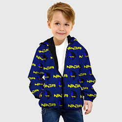 Куртка с капюшоном детская Ninja fortnite games, цвет: 3D-черный — фото 2