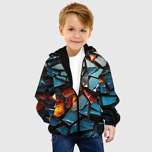 Детская куртка Объемные стекляшки / 3D-Черный – фото 4