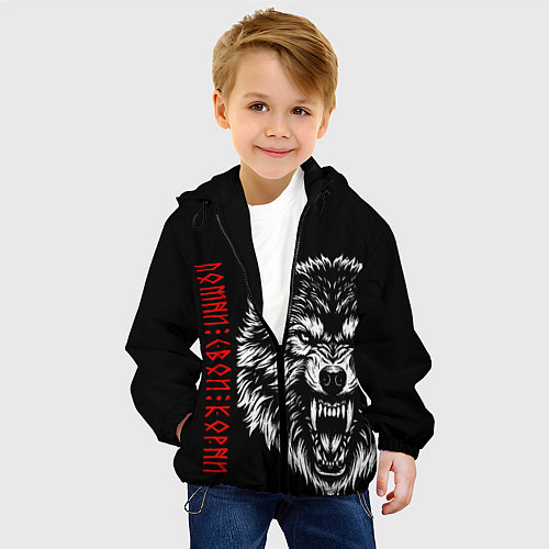 Детская куртка Волк - помни свои корни / 3D-Черный – фото 4