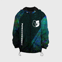 Куртка с капюшоном детская Danganronpa glitch blue, цвет: 3D-черный