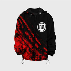 Куртка с капюшоном детская Fiat sport grunge, цвет: 3D-черный