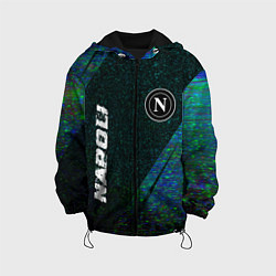 Куртка с капюшоном детская Napoli glitch blue, цвет: 3D-черный