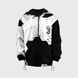 Куртка с капюшоном детская Juventus hexagon black sport, цвет: 3D-черный