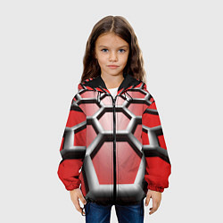 Куртка с капюшоном детская Броня робота, цвет: 3D-черный — фото 2