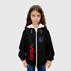 Куртка с капюшоном детская Nasa космический бренд, цвет: 3D-белый — фото 2