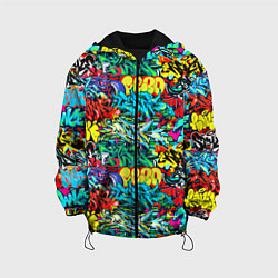 Куртка с капюшоном детская Dance graffiti, цвет: 3D-черный