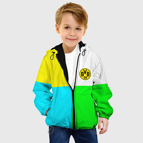 Детская куртка Borussia color cport / 3D-Черный – фото 4