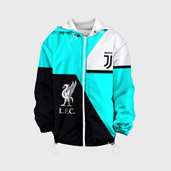 Куртка с капюшоном детская Juventus x Liverpool geometry, цвет: 3D-белый