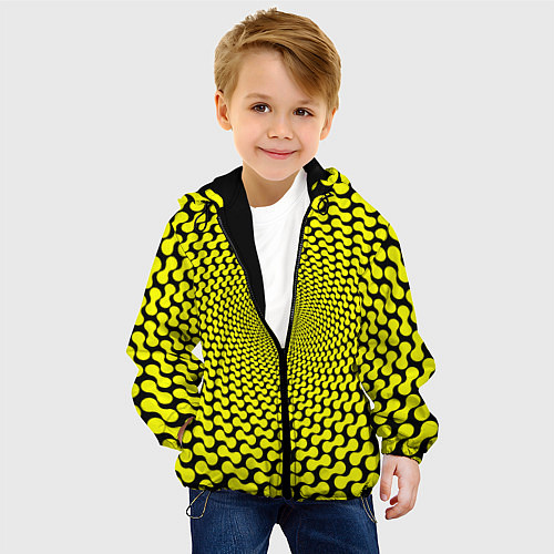 Детская куртка Ядовитая геометрическая иллюзия / 3D-Черный – фото 4