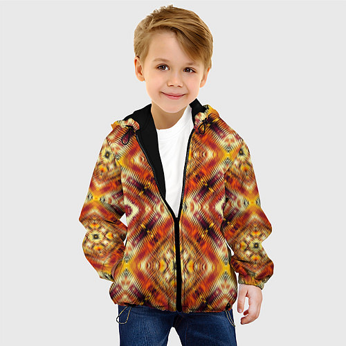 Детская куртка Ромбовидный орнамент / 3D-Черный – фото 4