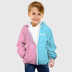 Куртка с капюшоном детская Summer-pink and blue, цвет: 3D-белый — фото 2