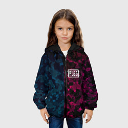 Куртка с капюшоном детская PUBG camo texture, цвет: 3D-черный — фото 2