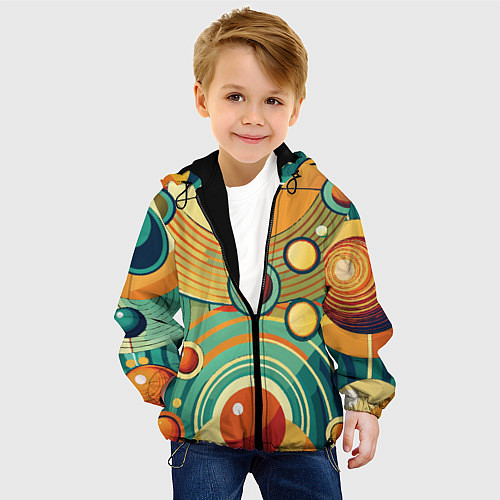 Детская куртка Схема центра вселенной / 3D-Черный – фото 4