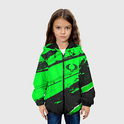 Куртка с капюшоном детская SsangYong sport green, цвет: 3D-черный — фото 2