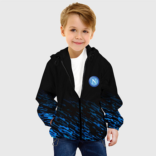 Детская куртка Napoli fc club texture / 3D-Черный – фото 4