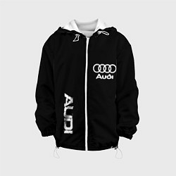 Куртка с капюшоном детская AUDI sport white, цвет: 3D-белый