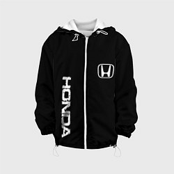 Куртка с капюшоном детская Honda white logo auto, цвет: 3D-белый