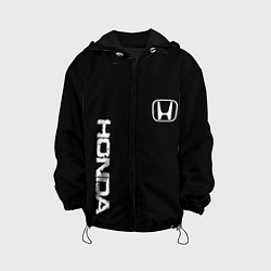 Куртка с капюшоном детская Honda white logo auto, цвет: 3D-черный