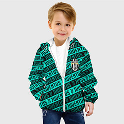 Куртка с капюшоном детская Juventus pattern logo steel, цвет: 3D-белый — фото 2