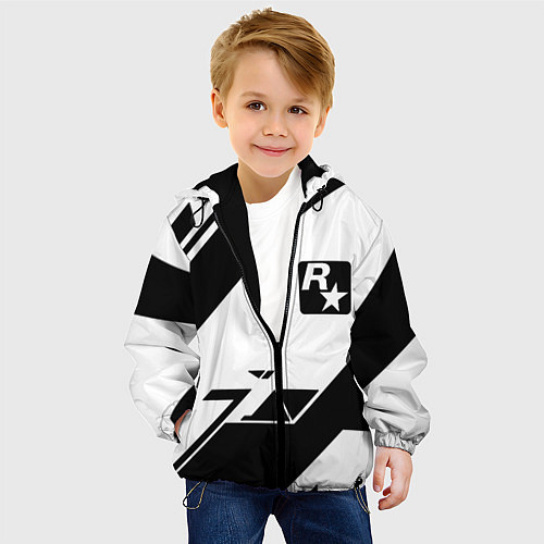 Детская куртка Rockstar game pattern / 3D-Черный – фото 4