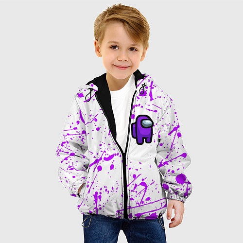 Детская куртка Among us neon colors game / 3D-Черный – фото 4