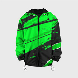 Куртка с капюшоном детская Jaguar sport green, цвет: 3D-черный