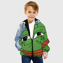 Куртка с капюшоном детская Хитрый лягушонок пепе, цвет: 3D-черный — фото 2