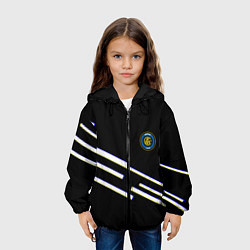 Куртка с капюшоном детская Inter line fc, цвет: 3D-черный — фото 2