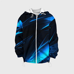 Куртка с капюшоном детская Грани неоновые текстура, цвет: 3D-белый