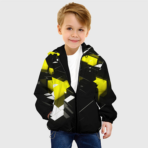 Детская куртка Абстракция обман зрения / 3D-Черный – фото 4