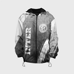 Куртка с капюшоном детская Inter - grey gradient вертикально, цвет: 3D-черный