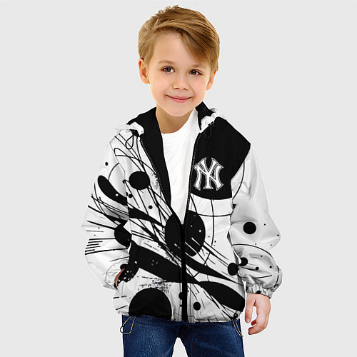 Детская куртка New York Yankees baseball team - abstraction / 3D-Черный – фото 4