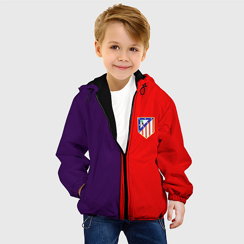 Детская куртка Атлетико полосы / 3D-Черный – фото 4