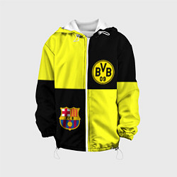 Куртка с капюшоном детская Barcelona x Borussia, цвет: 3D-белый