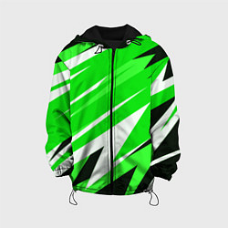Детская куртка Geometry stripes green