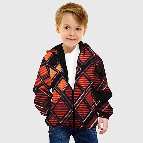 Детская куртка Геометрия карбон / 3D-Черный – фото 4