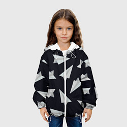 Куртка с капюшоном детская Белый бумажный самолётик - Телеграм, цвет: 3D-белый — фото 2