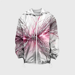 Куртка с капюшоном детская Электрическое сплетение, цвет: 3D-белый