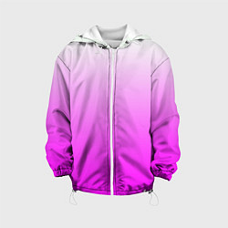 Куртка с капюшоном детская Gradient color pink, цвет: 3D-белый