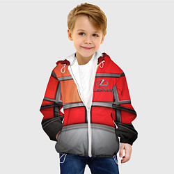 Куртка с капюшоном детская Lexus carbon car, цвет: 3D-белый — фото 2