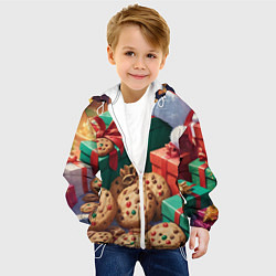 Куртка с капюшоном детская Рождественские подарки, цвет: 3D-белый — фото 2
