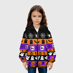 Куртка с капюшоном детская Монстры на хэллоуин, цвет: 3D-черный — фото 2