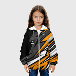 Куртка с капюшоном детская Zeekr - orange colors, цвет: 3D-белый — фото 2