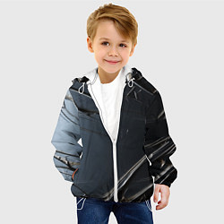 Куртка с капюшоном детская Чёрный металл, цвет: 3D-белый — фото 2